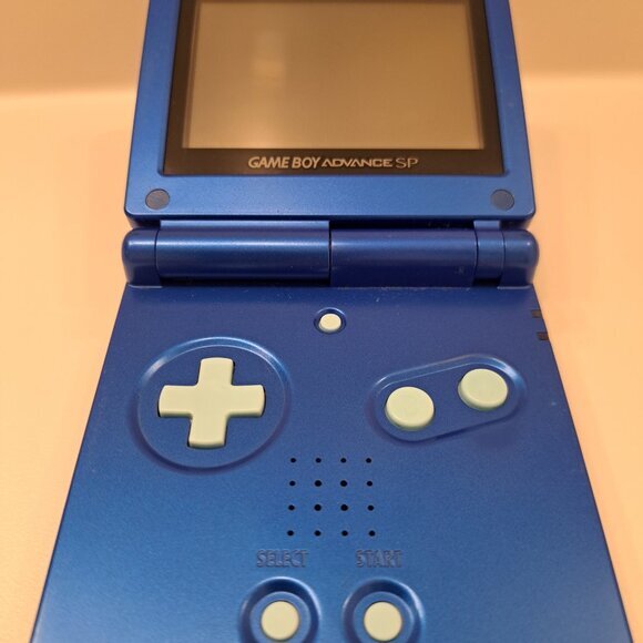 Rare Nintendo Blue Gameboy Advance SP 100% GENUINE Rockman (Japanese Megaman) - Picture 2 of 8
